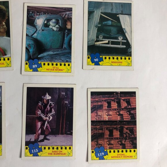 Lot of 8 Teenage Mutant Ninja Turtles The Movie Trading Cards & 1 sticker 1990 - Picture 5 of 12